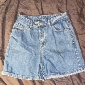 Denim High-Waisted Shorts